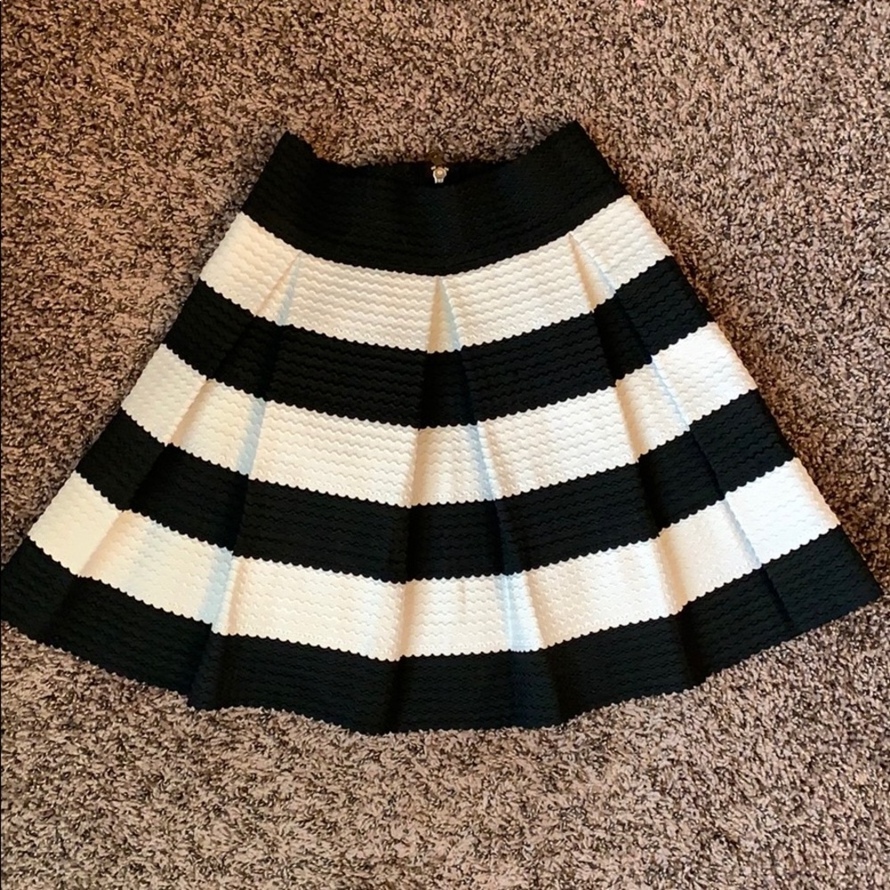 Black and white formal skirt